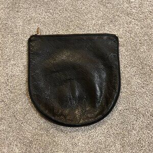 Baggu U Pouch in Black Leather